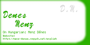 denes menz business card